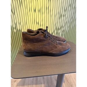 Tods Brown Suede Mid Top Sneakers Mens Made in Italy Luxury Designer size 12